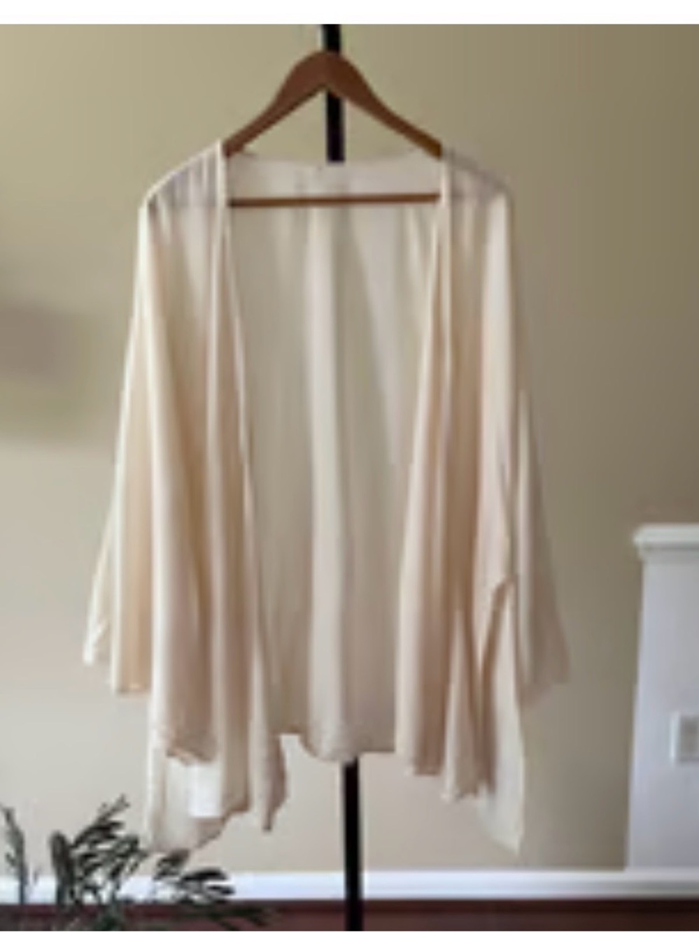 Lightweight Ivory Draped Kimono Forever 21
